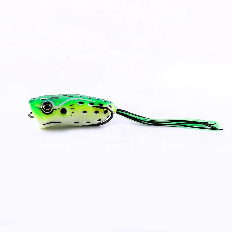 FJORD Customized 6cm 15g Frog Lure Big Mouth Popper Frog Soft Fishing Lures