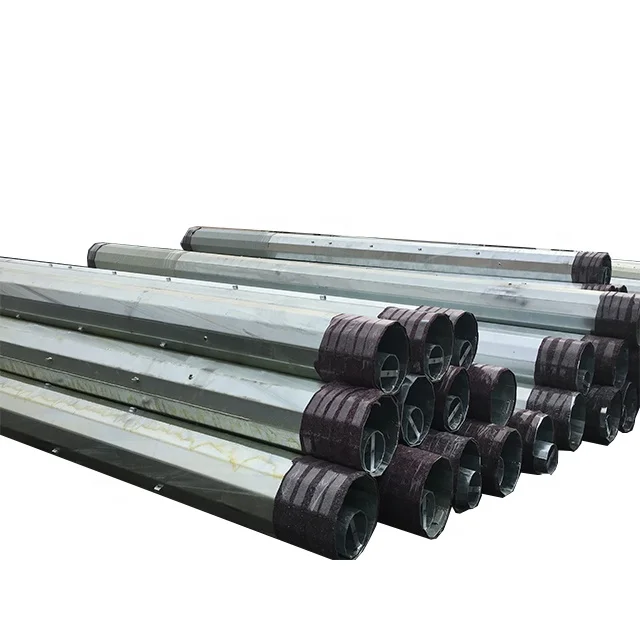 220kv Galvanized Power Transmission Electric Steel Tubular Tower Pole
