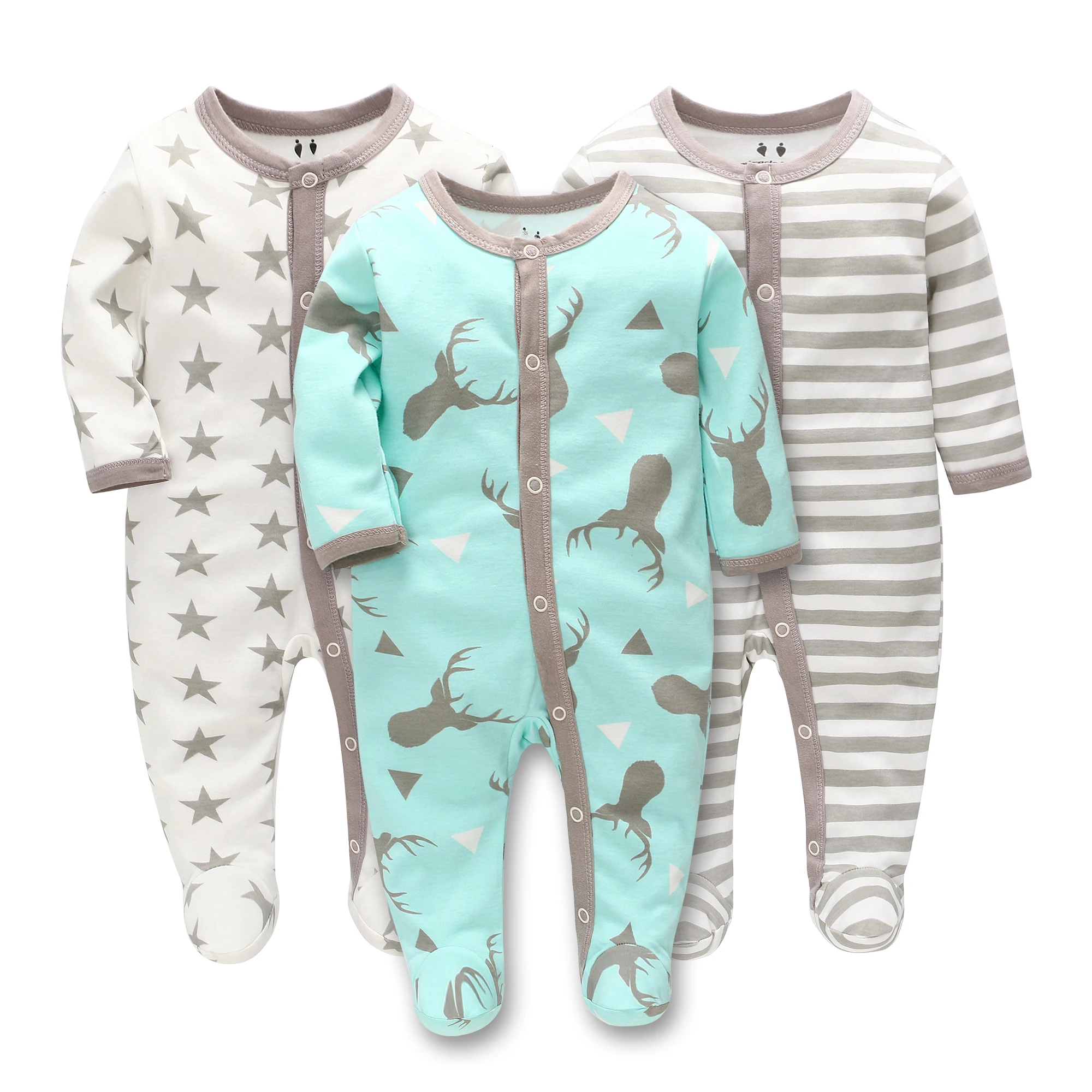 High quality baby clothing set 3 pcs pack cotton baby Pajama girls baby boy romper kids clothing set children jumpsuit in stock