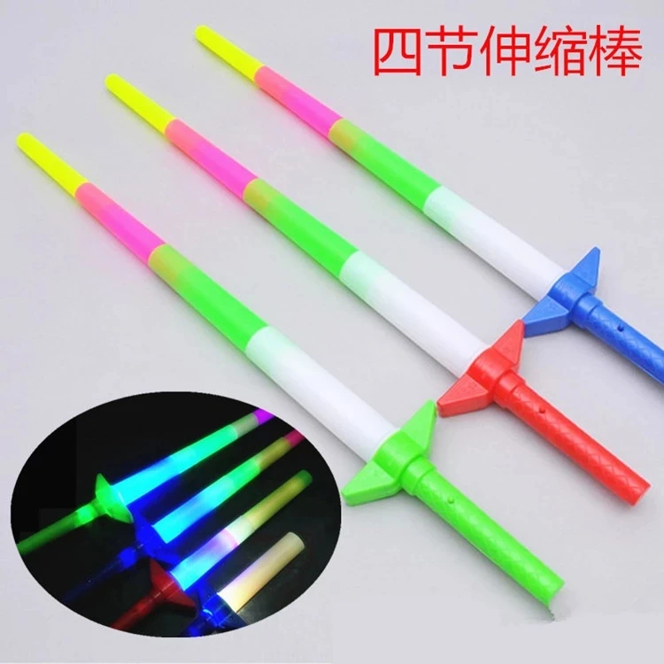 Cheap Plastic Folding Led Sword Wand Toy Multicolor Flashing Light Up Colorful