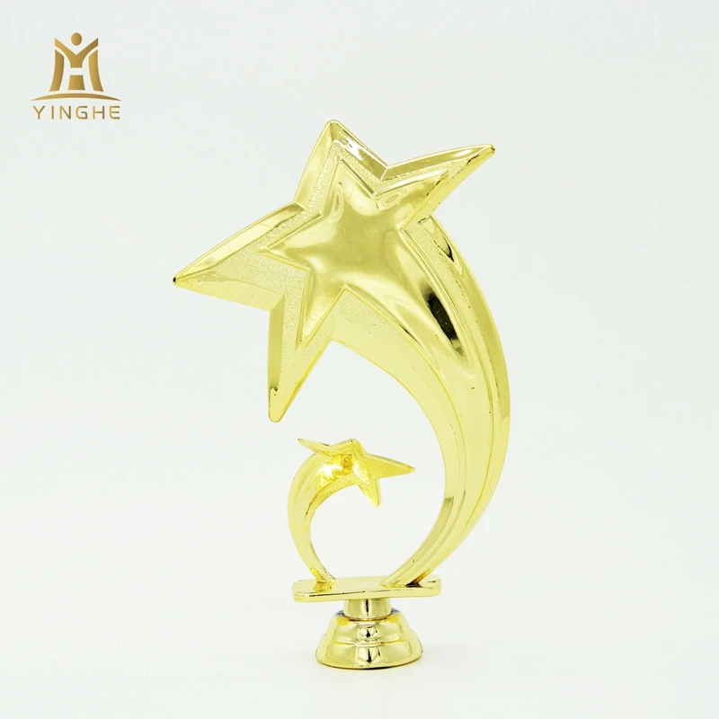 Factory supplier cheap custom plastic star award trophy parts and components