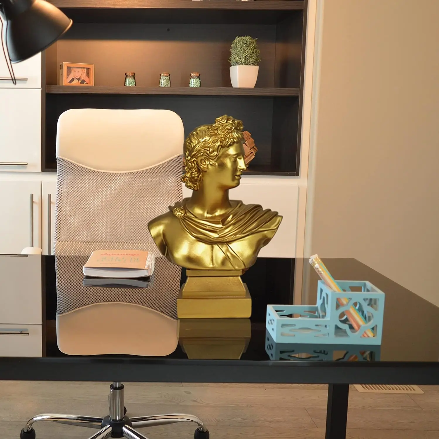 Custom Vintage Gold Apollo Figurine Simple Art Greek Statue Symbolizing Good Luck and Wisdom Resin Craft Decoration for Home