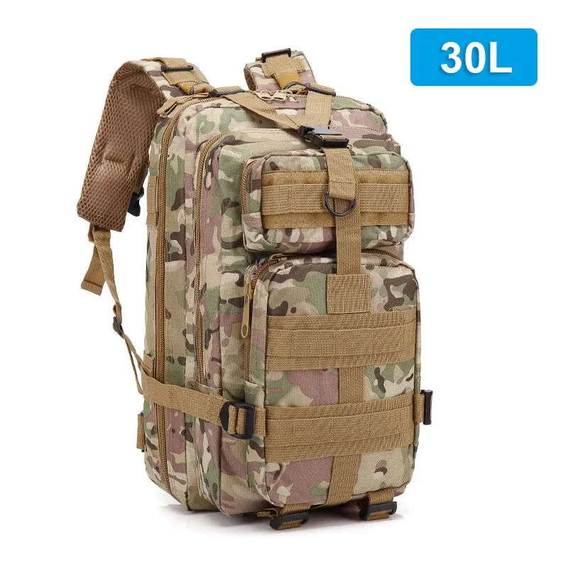 Wholesale Custom Tactical Molle Backpack Camouflage Design Outdoor Camping Hunting Unisex Fashionable Anti-theft Oxford Mesh Bag