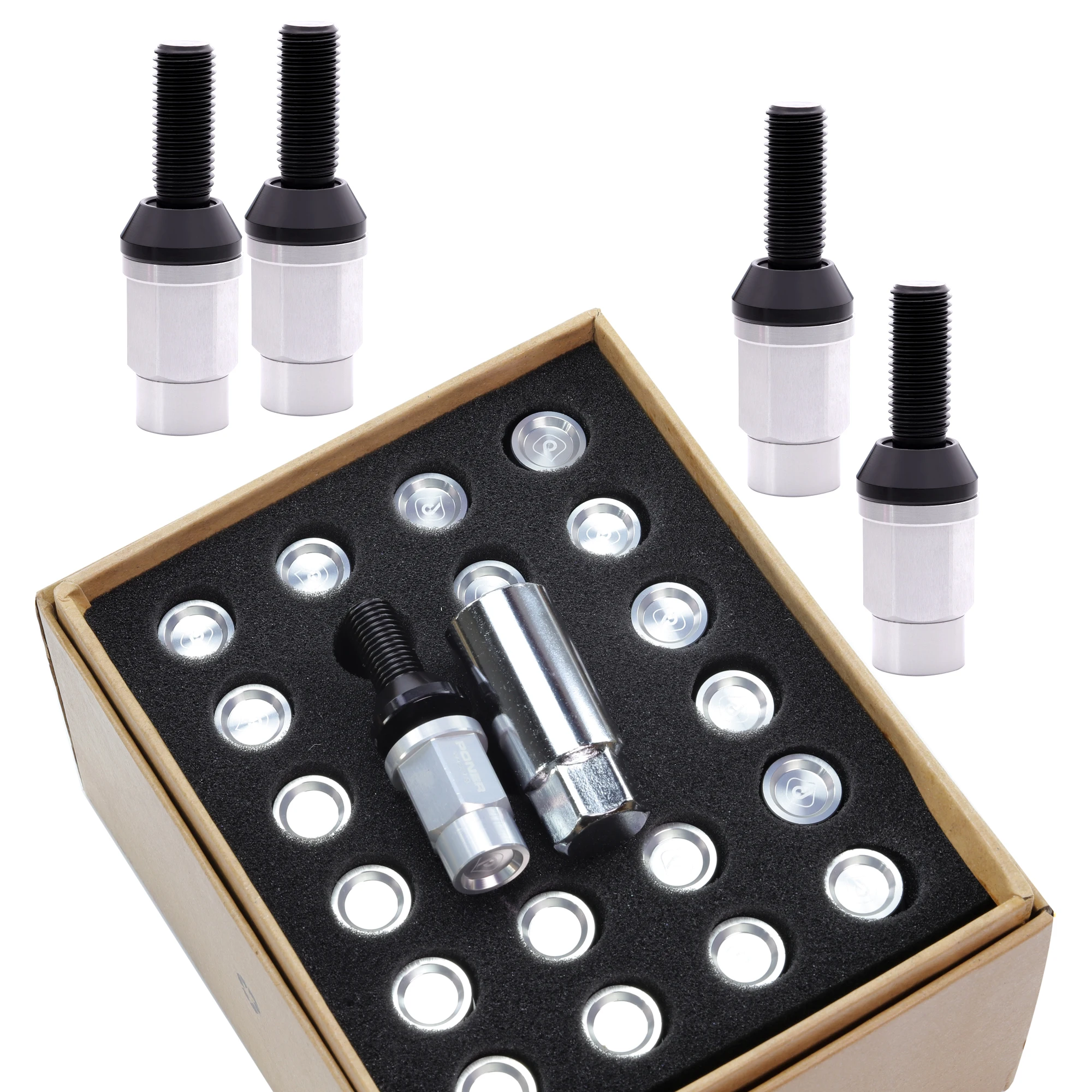 Car 6061 Aluminum Alloy Wheel Lock Nuts 35MM M12x1.5 M12x1.25 Aftermarket