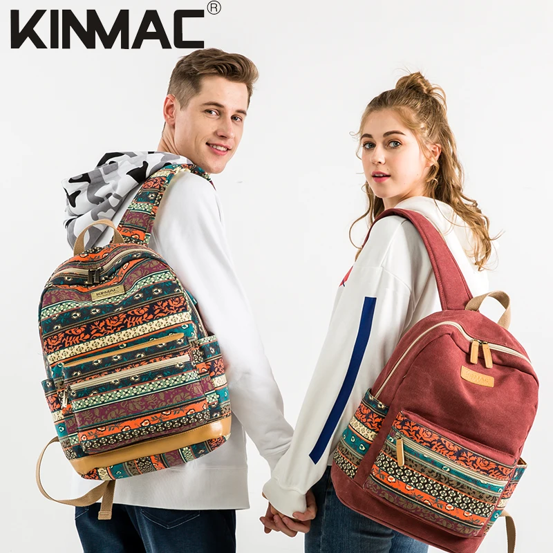
Kinmac New Bohemian Waterproof Laptop Backpack with Massage Cushion Straps and USB Charging Port for Laptop Up to 15.6 Inch 