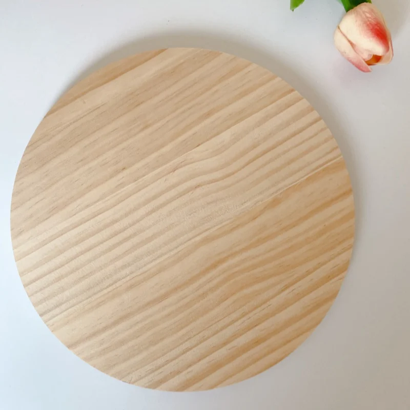 Set of 2 Santa Cookie Plate Mats & Pads Kids Christmas Eve Treats Serving Board Platter Wooden Milk Tray for Kids