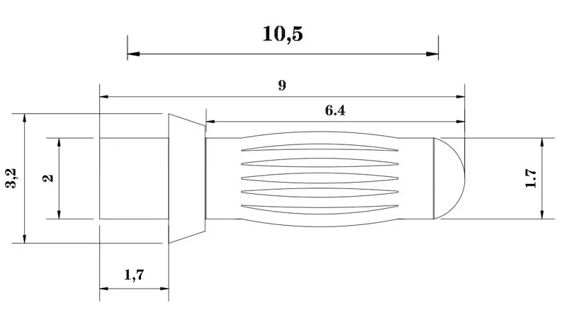 brass custom gold plated 2mm banana plug mini type round medical battery connector pin terminal