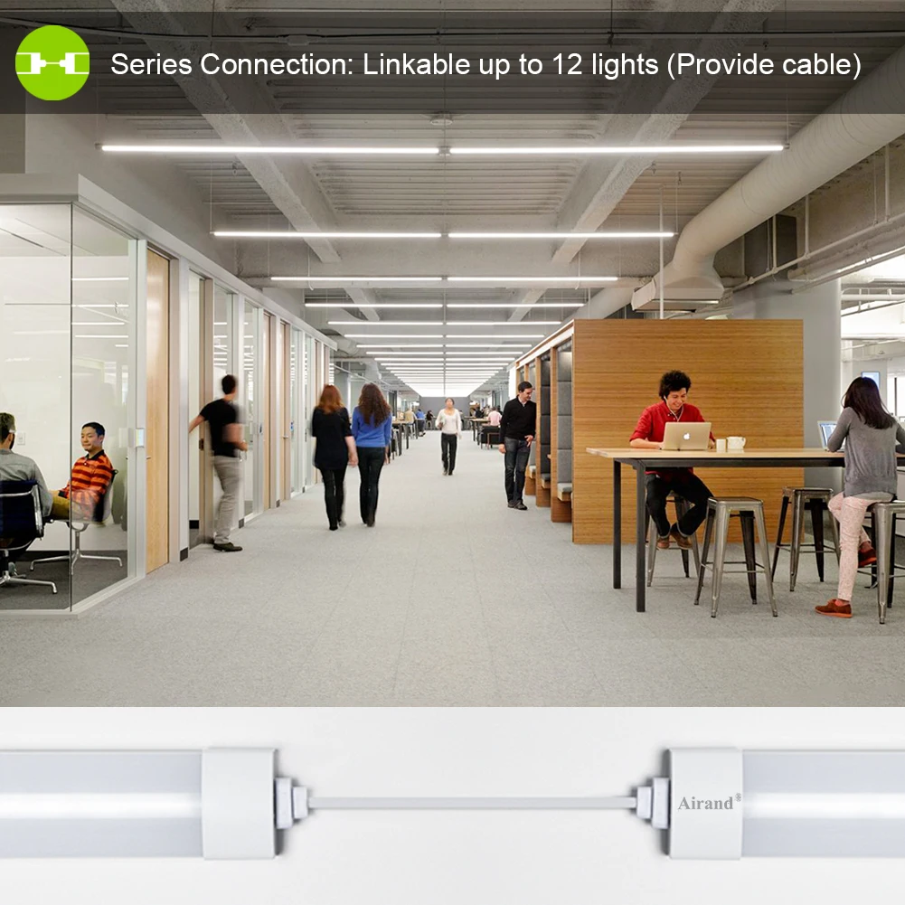 Super Brightness 45W 1500mm Led Linear Tri Proof Light 4000K Natural White IP66 for Office Corridor Supermarket