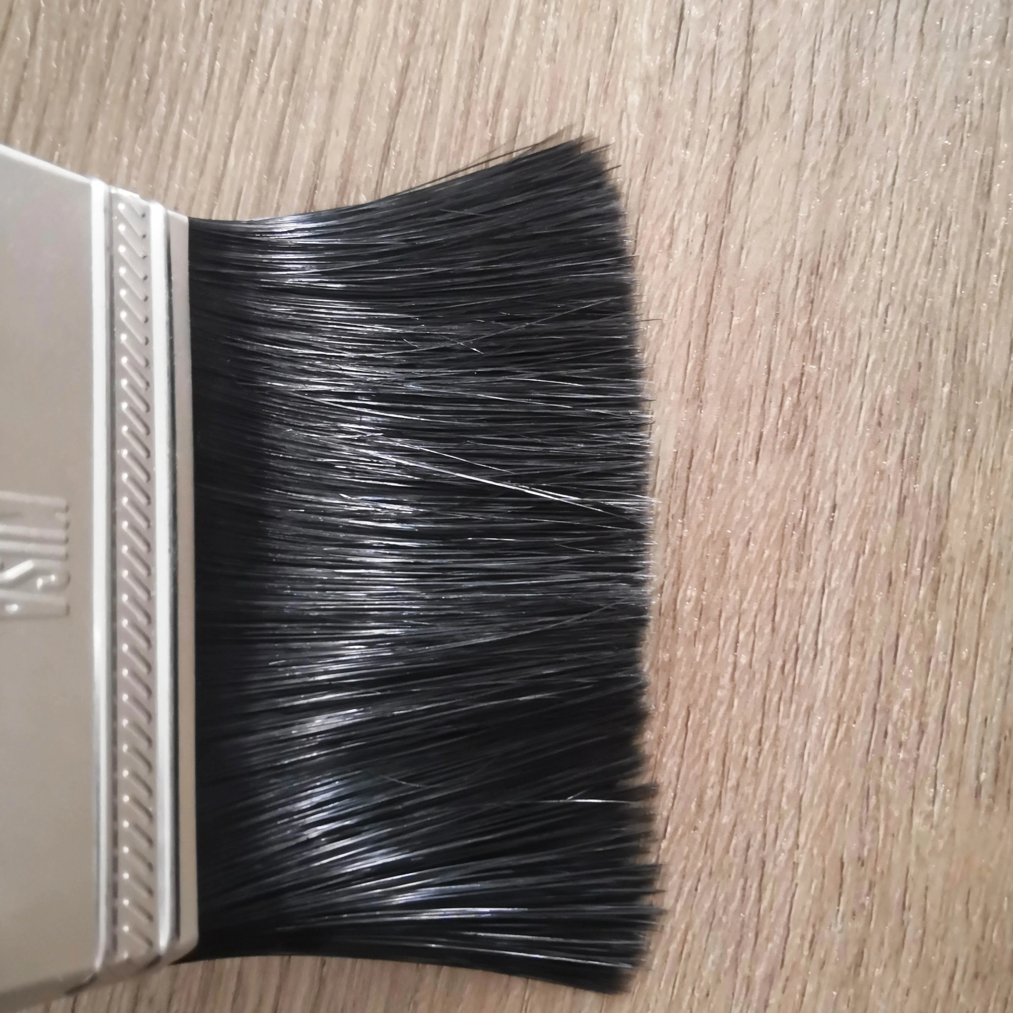 3inch grey and yellow wooden Handle polyester Bristles Flat sash Painting Brushes