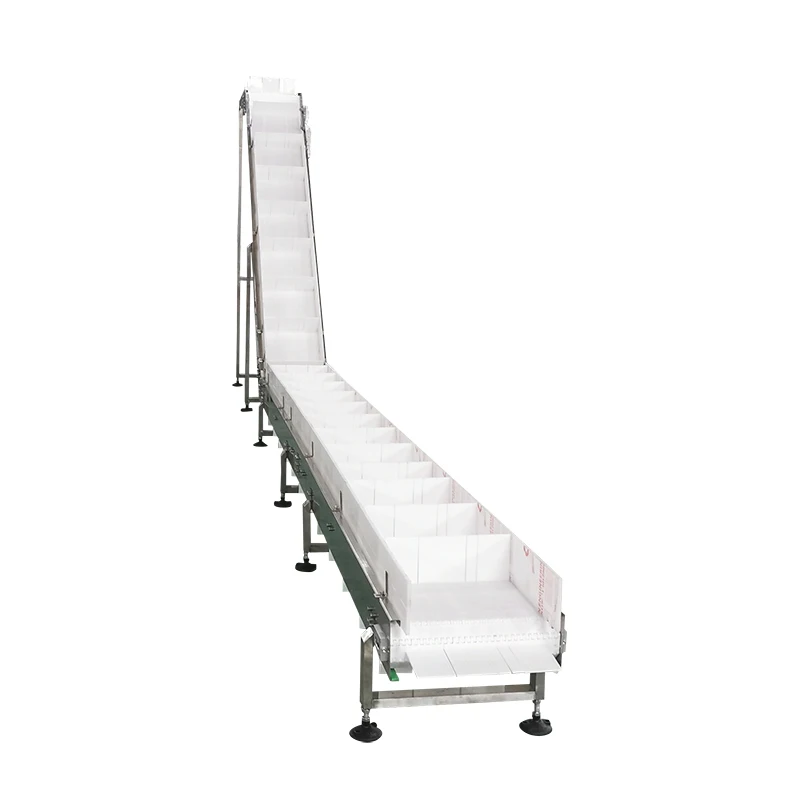 LHJ High Quality Portable Elevator Z Type Plastic Modular Belt Conveyor Stainless Steel Frame Inclined Conveyor System