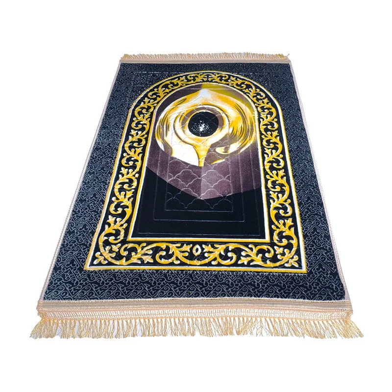 PM137 Velvet Worship Rug Luxury Ramadan Prayer Mat Carpet Muslim Arabic Islamic Indonesia Prayer Rug
