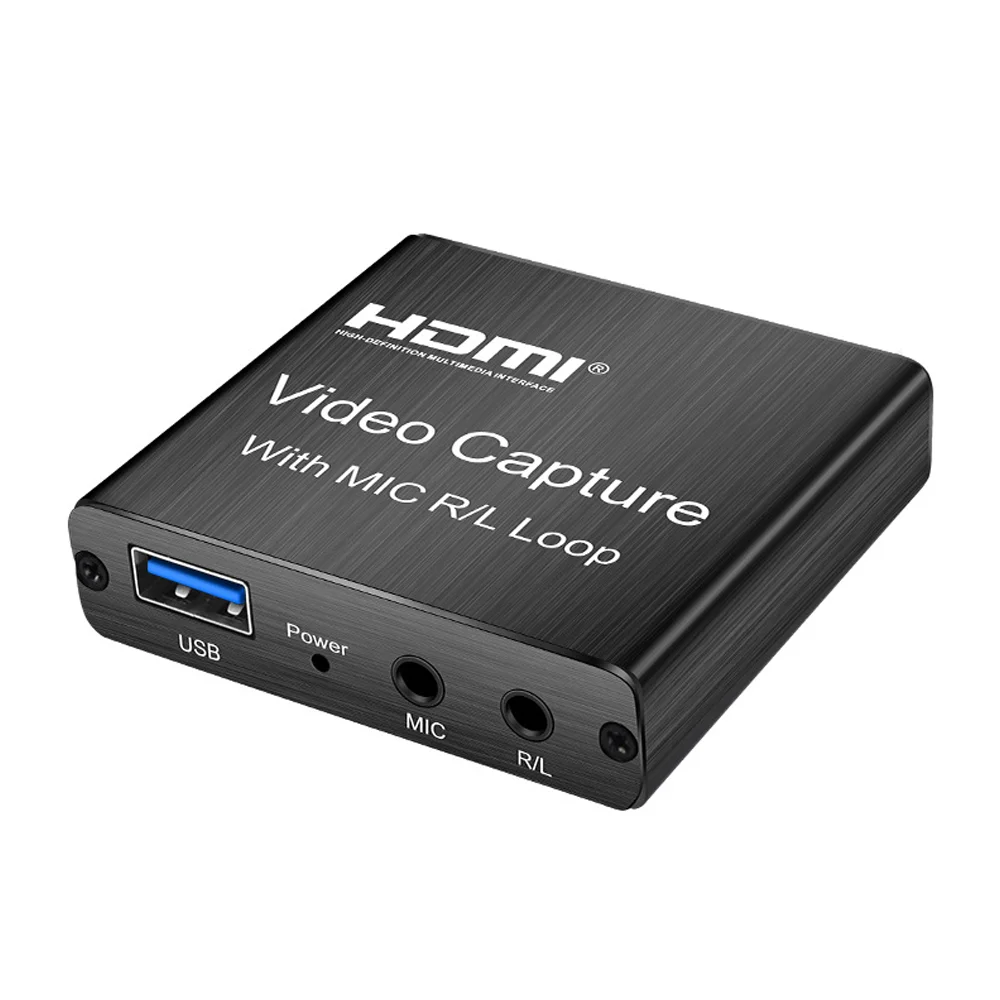 
4K HDMI-compatible Capture Card 1080p Game Capture Card USB 2.0 Recorder Box Device For Live Streaming Video Recording 