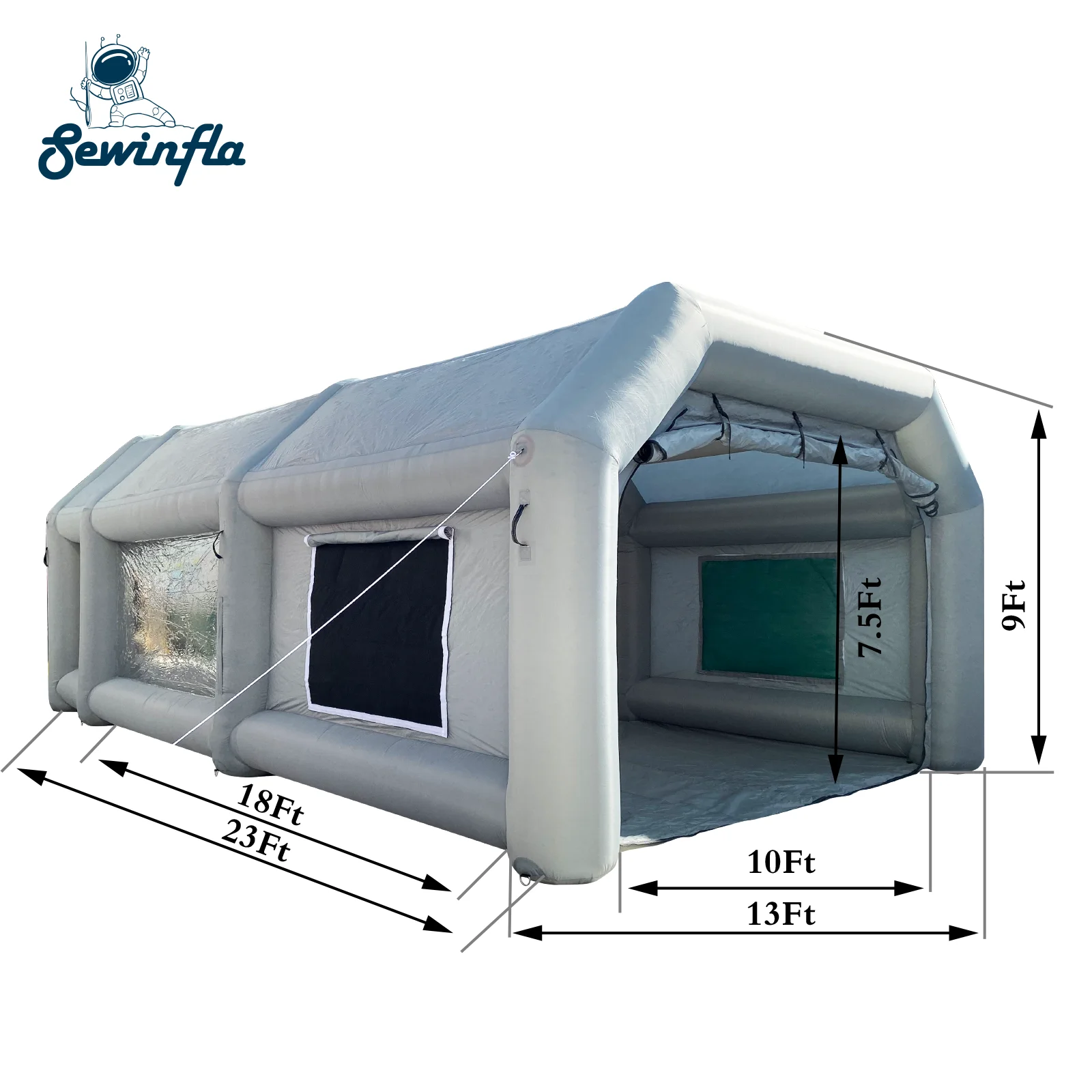 Sewinfla Factory Price Paint Booth Air Filter Portable Inflatable Spray Paint Booth Tent