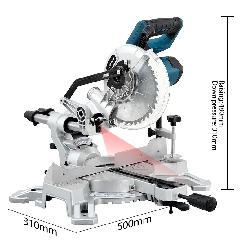 Compound Sliding Li-lion Cordless Miter saw Single Bevel With Laser Mitre Saw For Woodworking And Aluminium Cutting