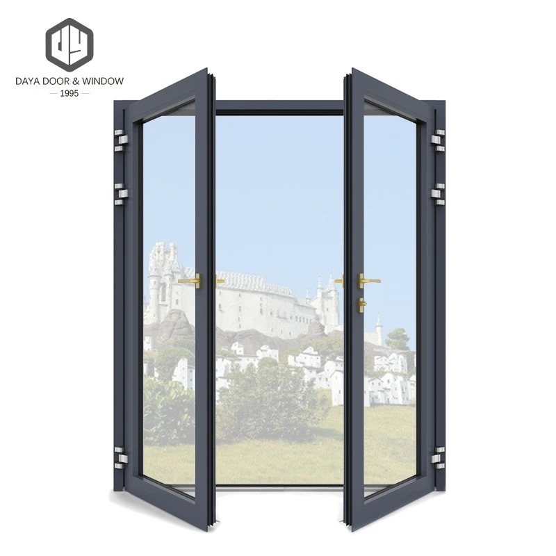 
Factory customized thermal break aluminum alloy arched double door 