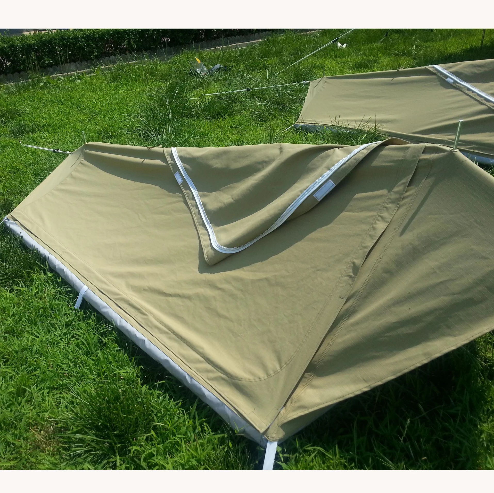 small type two pole swag tent for camping cotton canvas swag tent