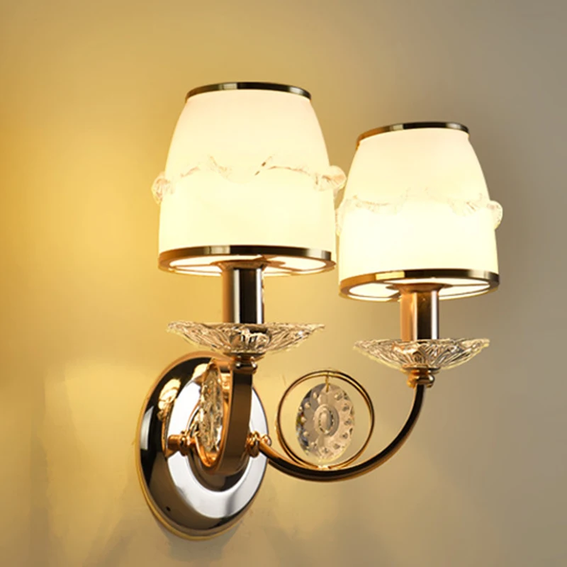  New Arrival Home Hotel Decorative Indoor Luxury Double Heads LED Crystal Wall