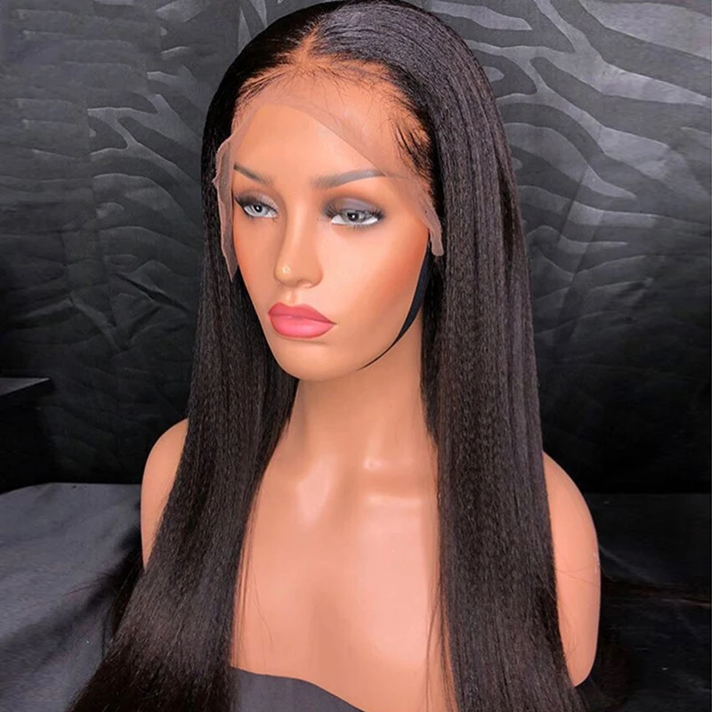 Wholesale Yaki Straight Swiss Full Lace Wigs With Baby Hair 150% Density Hd Full Lace Human Hair Wigs Glueless Full Hd Lace Wig