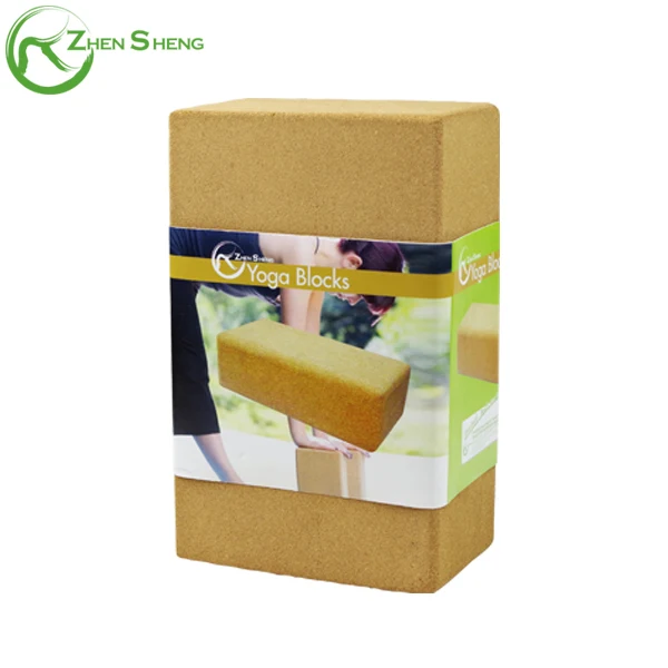 Zhensheng Nature Cork Yoga Block Laser Logo