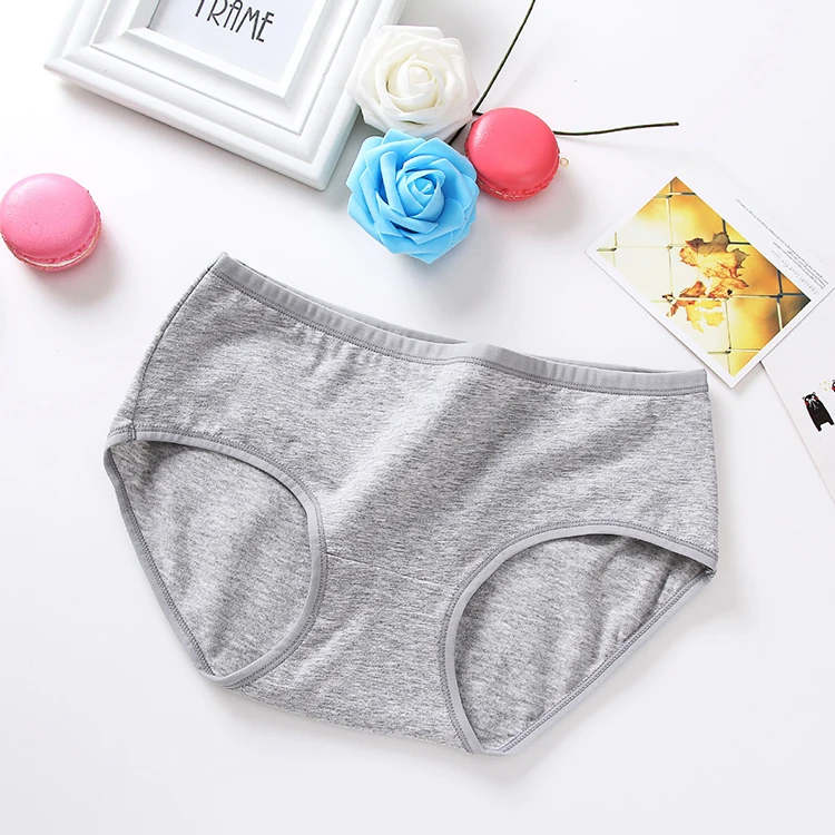 Customized printing mid waist young girl wearing panties teen girl panties high quality cotton ladies panties