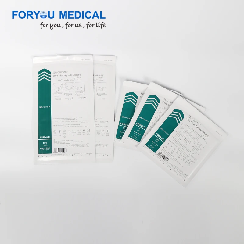 Non-border Silver Ion Alginate Dressing Advance Wound Care Medical Alginate for excuding wounds