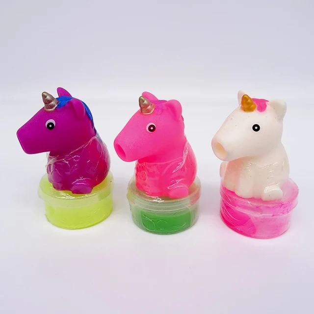Unicorn Suck And Spit Slime Colorful Pooping Toys Stress Relief Unicorn Slime Mud For Kids