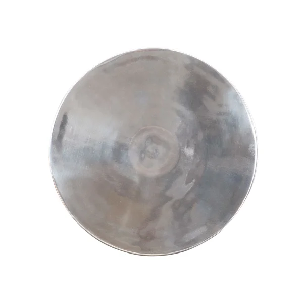 Bohemian silver aluminum side table for study, living room for tea and reading