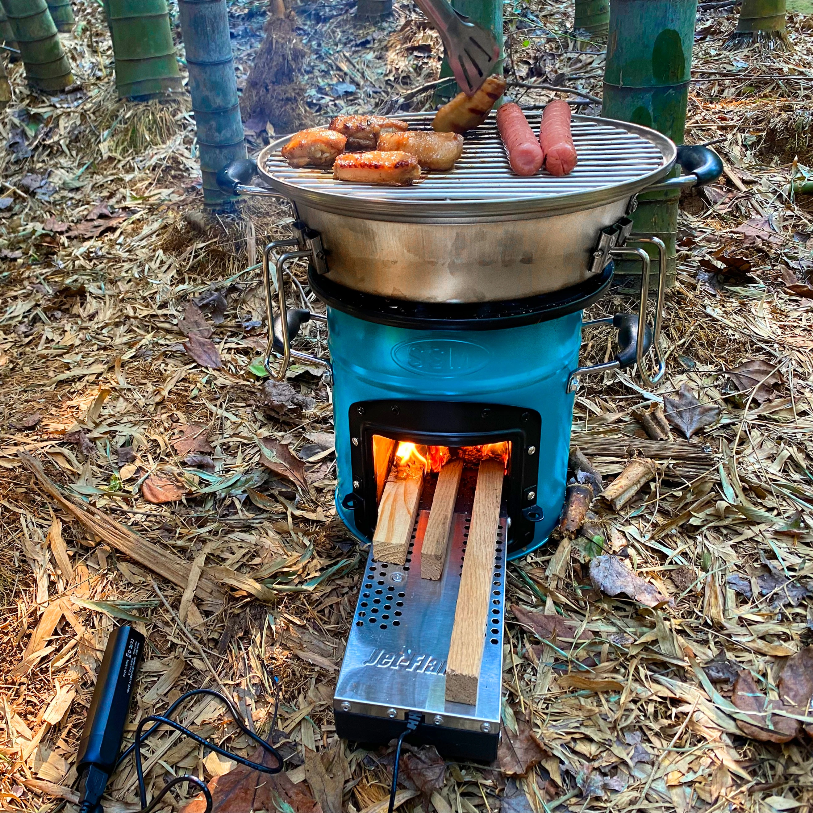 Easy Carry Small Jet Flame and Big Door Rocket Wood Burning Clean Stoves for outdoor