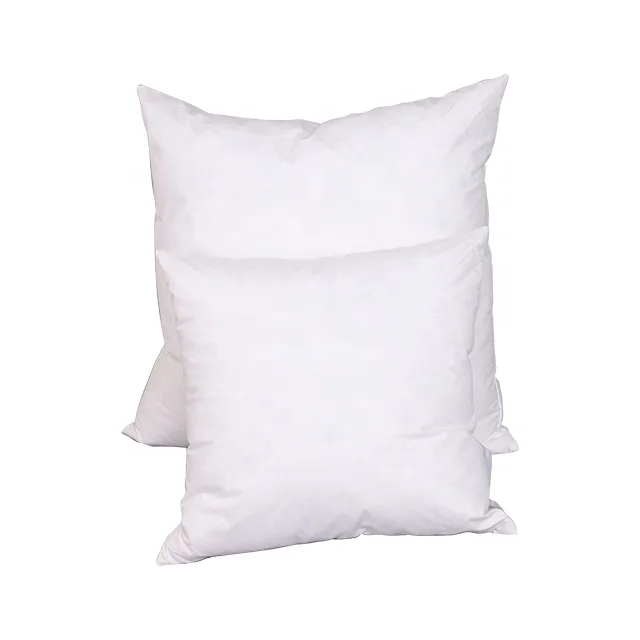 Wholesale Price Luxury Throw Pillow  233TC Cotton Down Proof Fabric Duck Feather Pillow Inner Cushion Insert for sofa