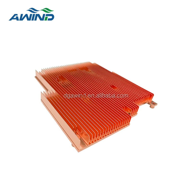 163mm wide push pin heatsink skive heat fin sink for gpu board copper fin tube heat sink heat exchanger