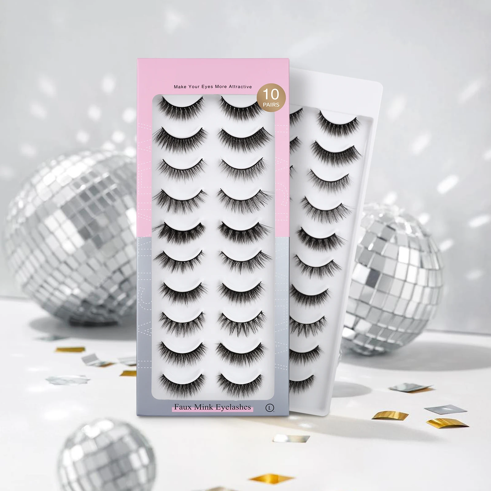 Hollyren Private Label Black Band Lighter Natural 3D Faux Mink Eyelashes Vendor