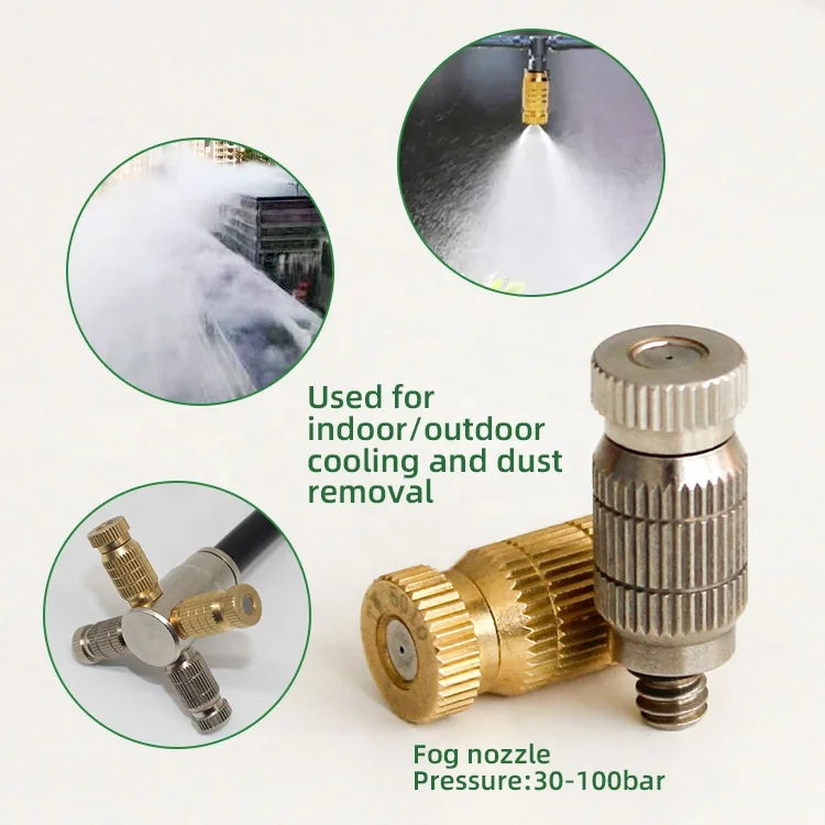 SS Stainless steel fog mist spray nozzle high pressure cooling misting system cleaning fitting