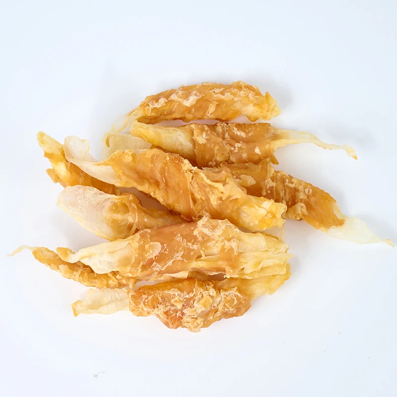 High Quality Custom Nutrient-Rich Dehydrated Air Dried Pet Treats Chicken Meat Snacks Chicken Wrapping Rabbit Ear For Adult Dogs