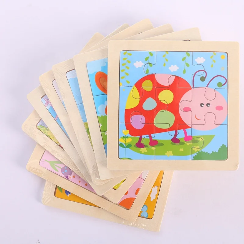 Toddler Children Learning Toys Educational Animal Jigsaw Puzzle Game Wooden 3d Puzzle Toys For Kids