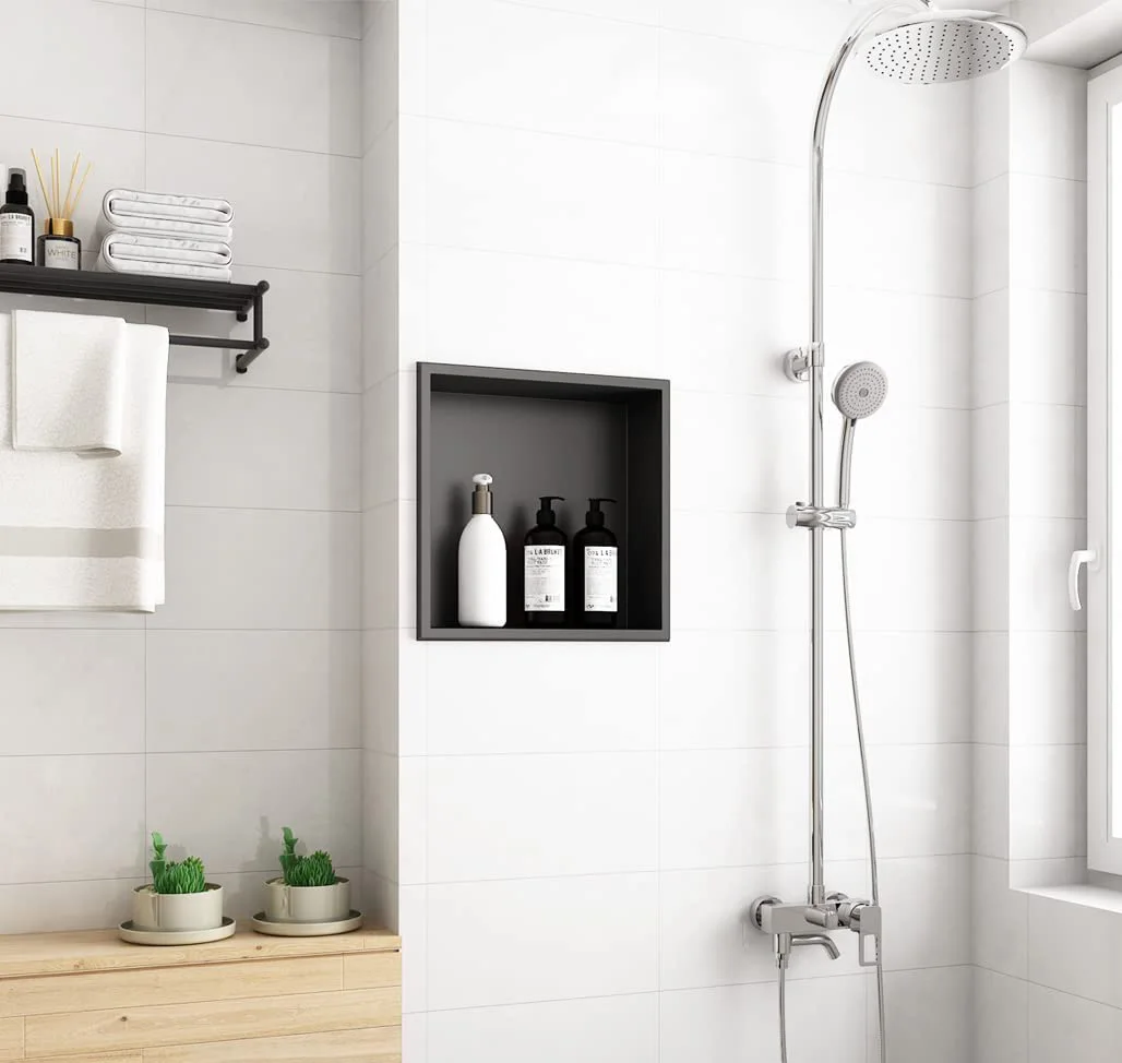 Shower Room Medicine Cabinet Niche In Toilet Exterior Wall Niche  Insert Outside Full On Shower Head Faucet In Pony Wall Soap