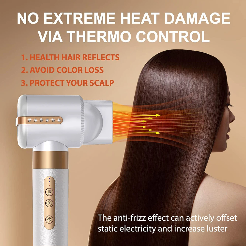 Professional High-Speed Electric Hair Dryer Negative Ionic Blow Airstyler Diffuser Hot Comb Blow Hot Air Brush Household