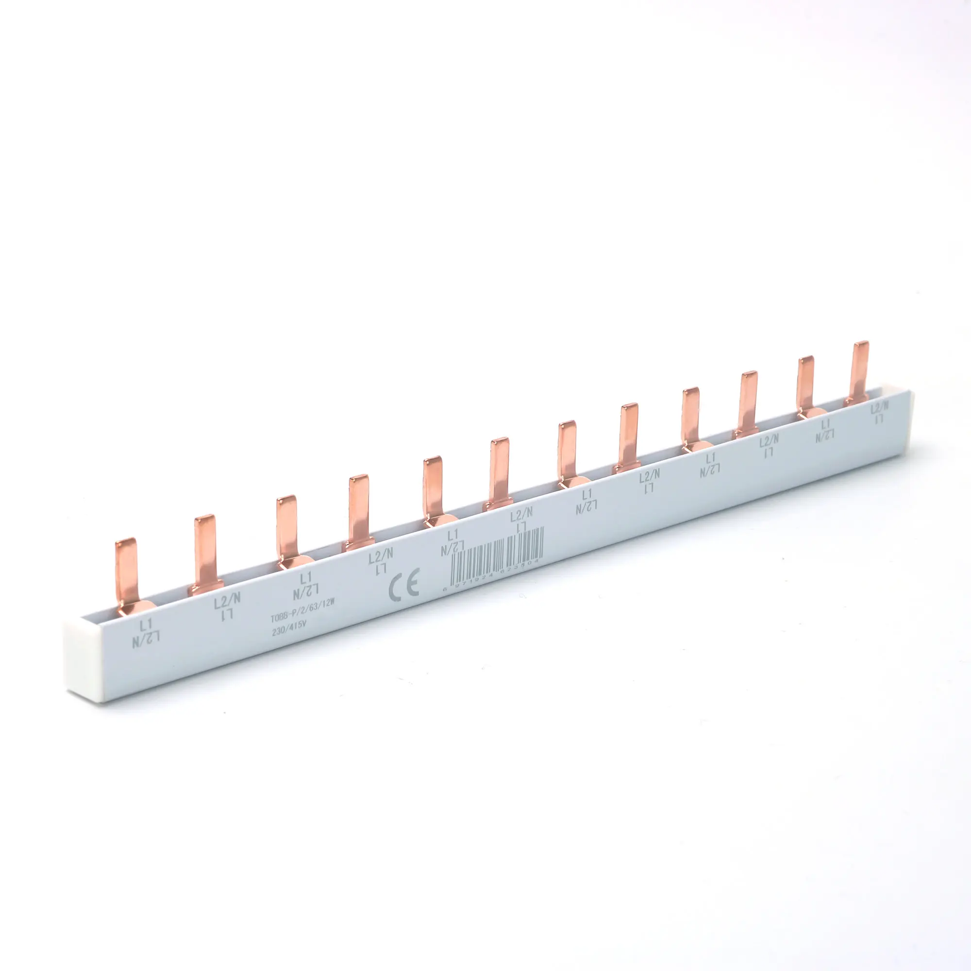 2P Pin type 12ways Copper Busbar for Distribution Box Circuit breaker PIN U TYPE MCB connector busbar connection breaker combing