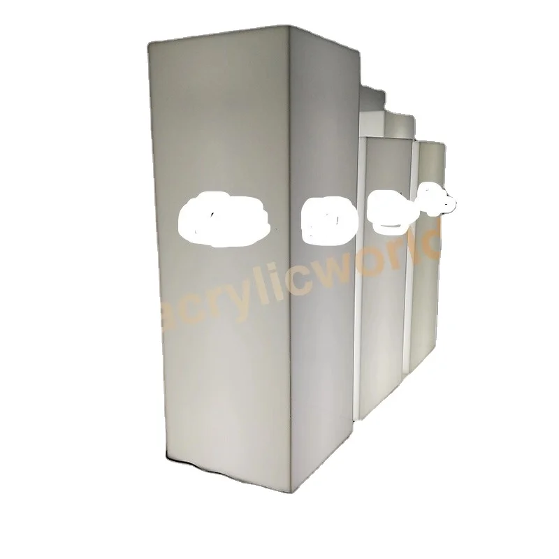 large floor standing acrylic plastic square plinth / pedestal for wedding event display
