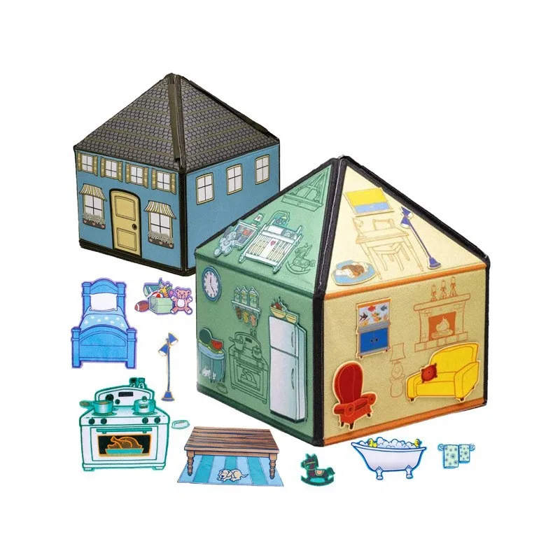 2022 Felt doll house parent-child interactive 3D early education set DIY early education toys for Maternity and baby shop