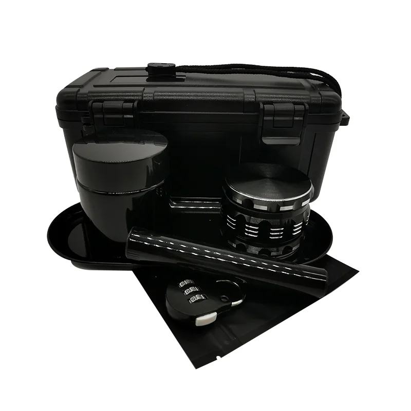 Контейнер для хранения с защитой от запаха Amazon OEM контейнер замком черный курительной травы измельчитель на