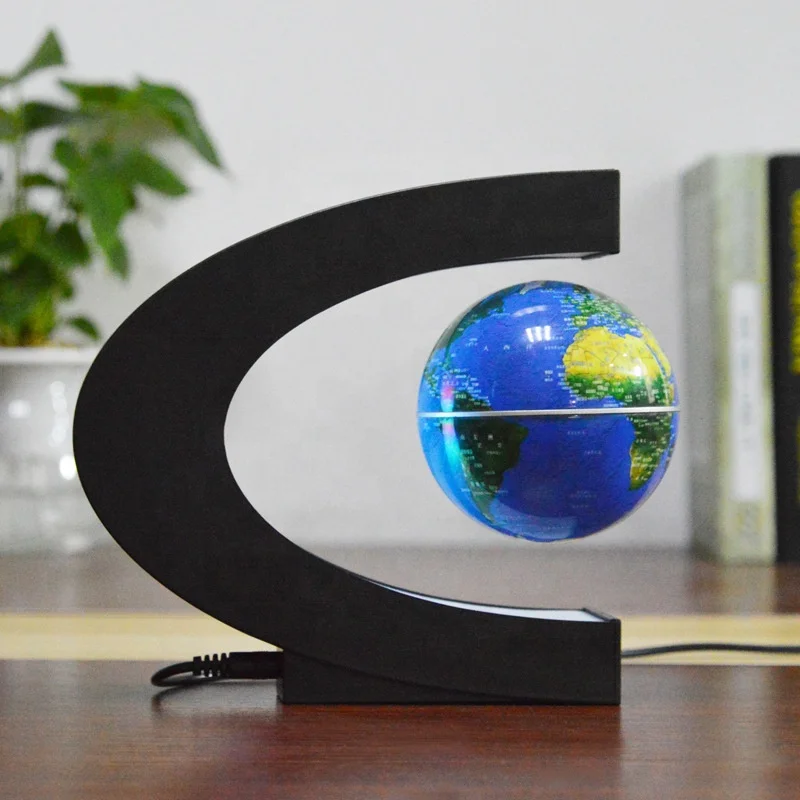 C Mova World Earth Map Rotating Globe Magnetic Floating Globe Magnetic Levitating Globe for Desk Decor Kids Education