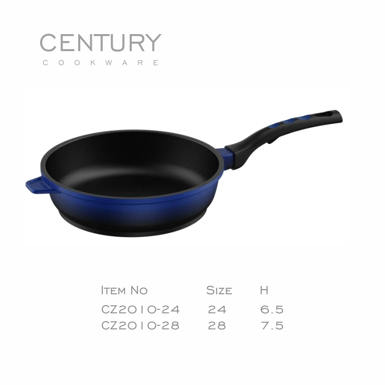 CENTURY 28 cm Klein Blue Aluminum Cookware High Aesthetic Value Induction-Friendly Frying Pan for Cooking