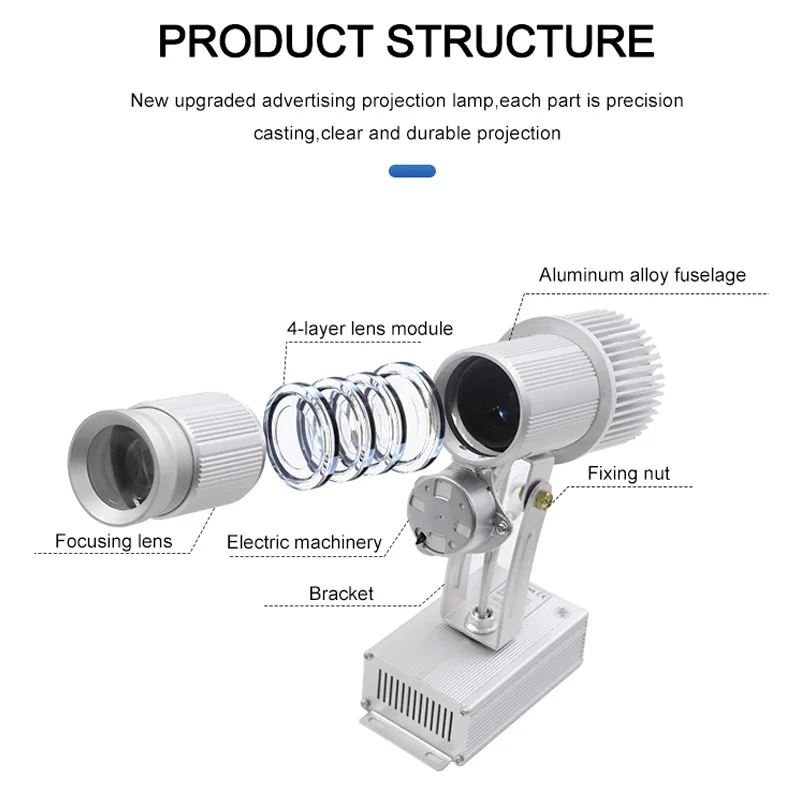 
Yufan 50w global custom laser lamp wireless 4K high definition led welcome advertising light gobo logo projector 