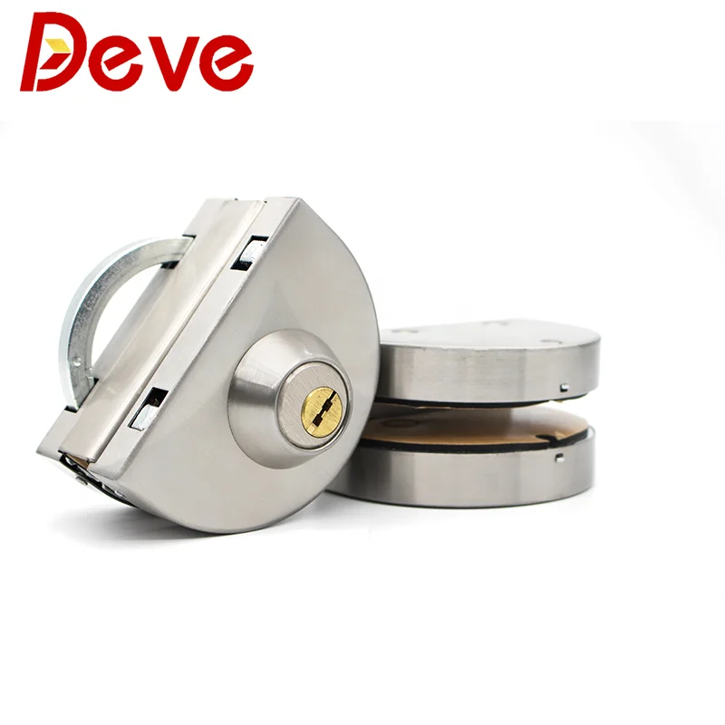 In Stock Glass Door Handle Lock Glass Containers Metal Lock For Glass Door Lock