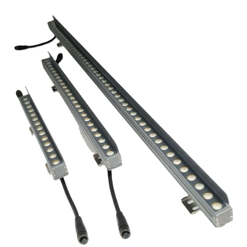 1 метр DMX512 Трековый свет 12 Вт RGB меняющийся линейный алюминиевый ip66 Светодиодный настенный светильник с перегородкой наружного освещения