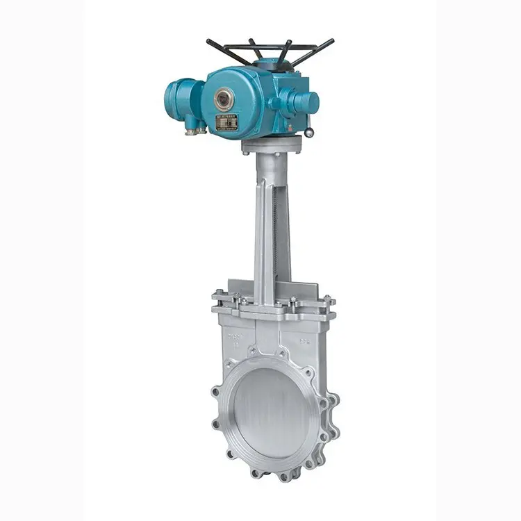 2~24 Inch Cast Iron Cast Steel Pneumatic Operated Knife Gate Valves With Pneumatic Actuator