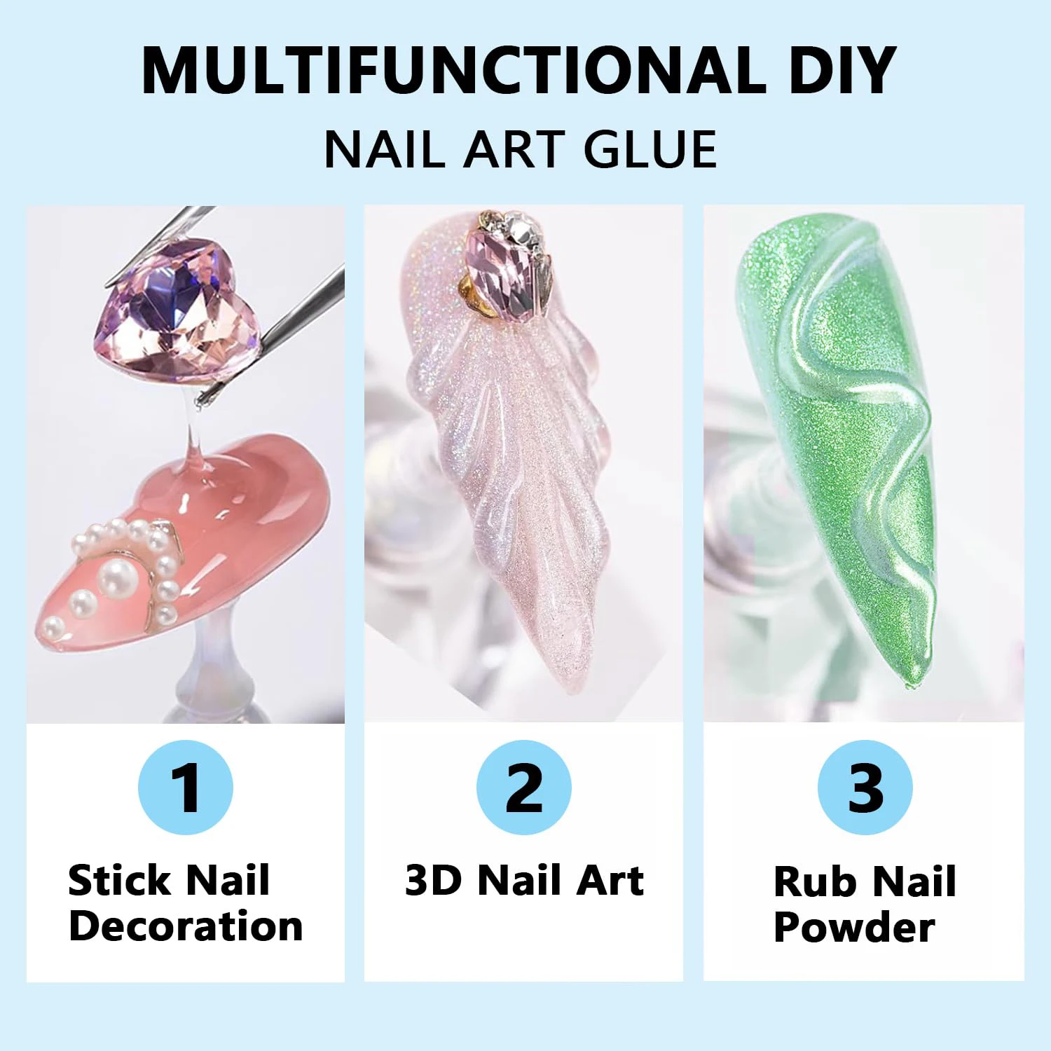 Wholesale Strong Nail Art Glue Diamond Jewelry Thickening Edge Sealing Caulking Excellent Adhesion Shop Special Nail Polish Glue