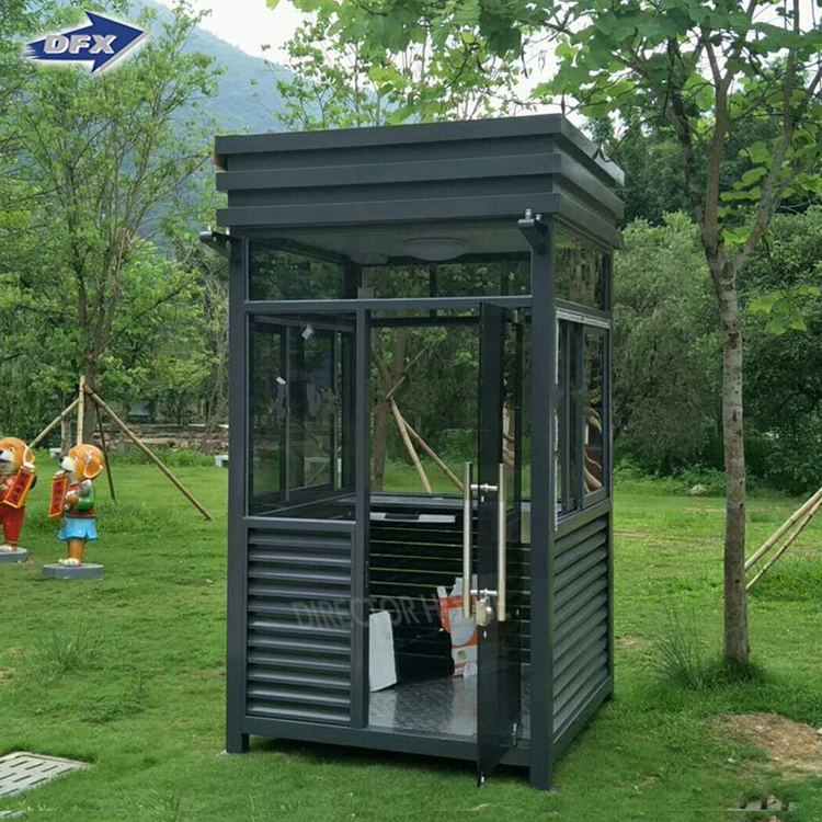 China Portable prefab sentry box sentry kiosk booth Security Guard house traffic box for sale