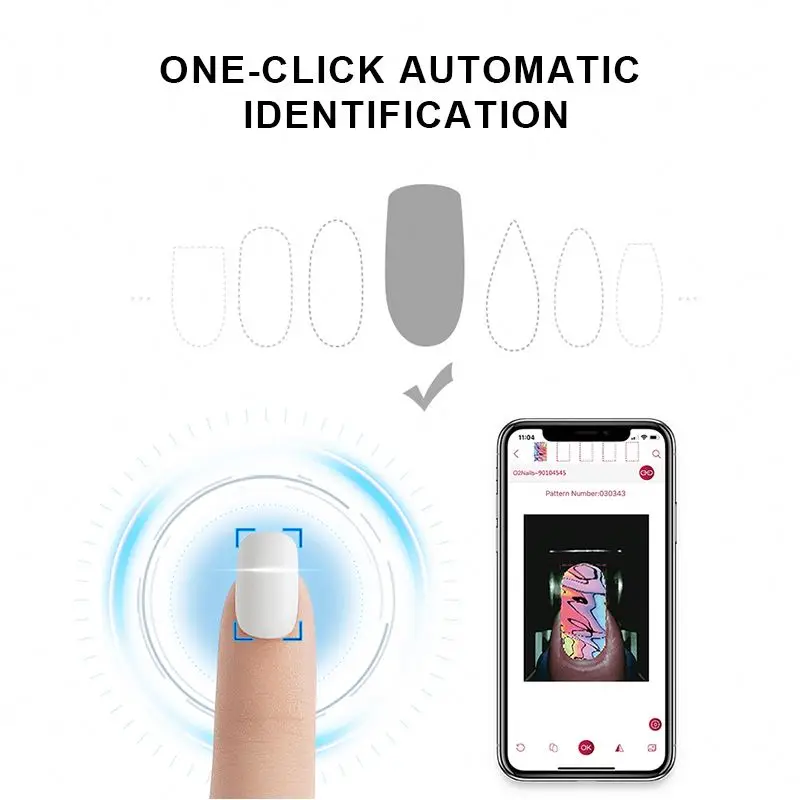 Automatic 3D Smart Digital Nail Printer DIY Intelligent Finger Nail Machine Painter Mini Nail Printing Machine