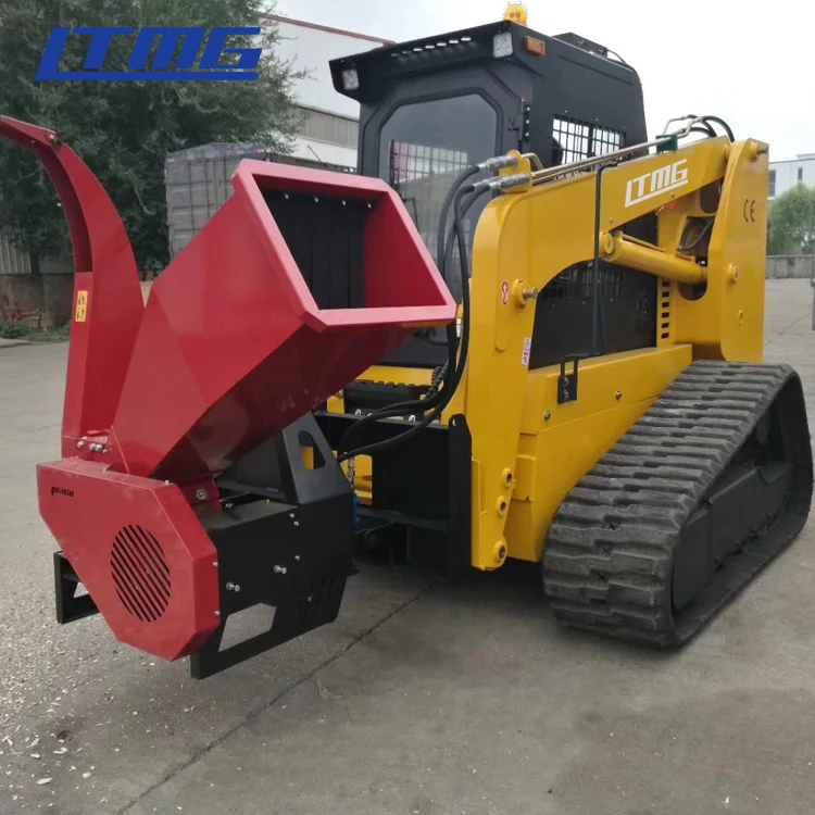 China loader skid steer 700kg 1000kg 1050kg 1200kg 1500kg crawler skid steer loader with wood chipper